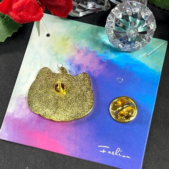 Pumpkin Kitty Lapel Pin Cat Jack Lantern Halloween Badge Accessories Brooch Gift - Picture 3 of 5